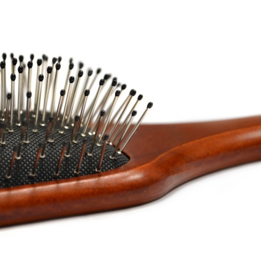 ПЛОСКАЯ деревянная щетка для распутывания волос с шариками Paddle Brush.