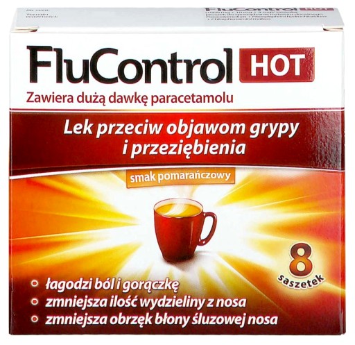 Flucontrol Hot 8 пакетиков от гриппа и простуды