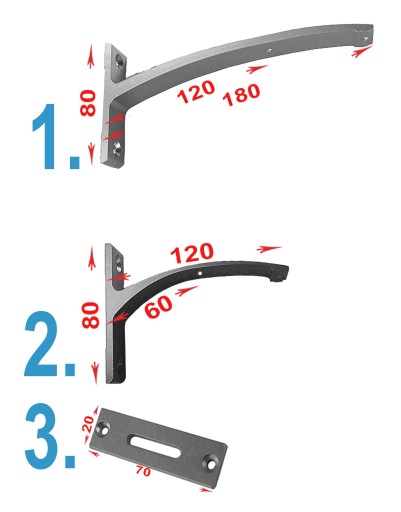 KARNISZ ALUMINIOWY PODWÓJNY 120 cm