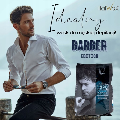 Zestaw ItalWax męska depilacja wosk Barber 500g