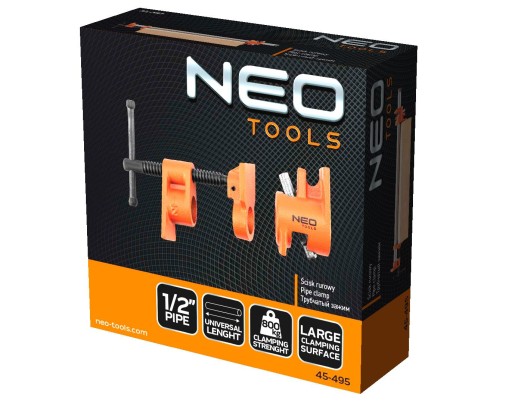 ЗАЖИМ NEO БЕСКОНЕЧНЫЙ ВИНТОВЫЙ ТРУБНЫЙ ЗАЖИМ 1/2'''' ДЛЯ ТРУБ 800 КГ 45-495