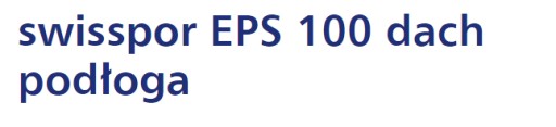 ПЕНОСТРОИТЕЛЬ SWISSPOR EPS 100 КРЫША ПОЛ 4 СМ