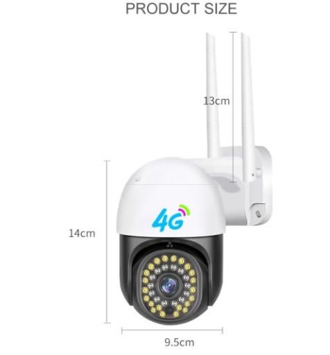 БЕСПРОВОДНАЯ НАРУЖНАЯ ПОВОРОТНАЯ WIFI 4G 8-мегапиксельная камера