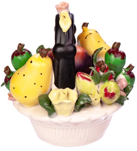 ФАРФОРОВАЯ ФИГУРКА КОРЗИНА 10,5 см 22-0054