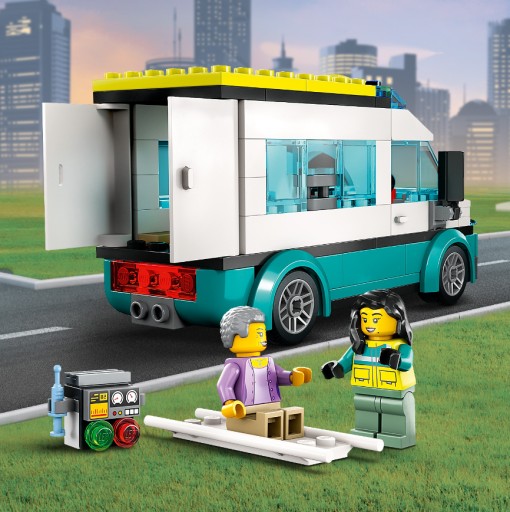 LEGO City 60371 Кирпичная парковка для машин скорой помощи