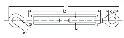 Талреп М6, съемник EAR-HAK, кислотостойкая сталь, 20 шт.