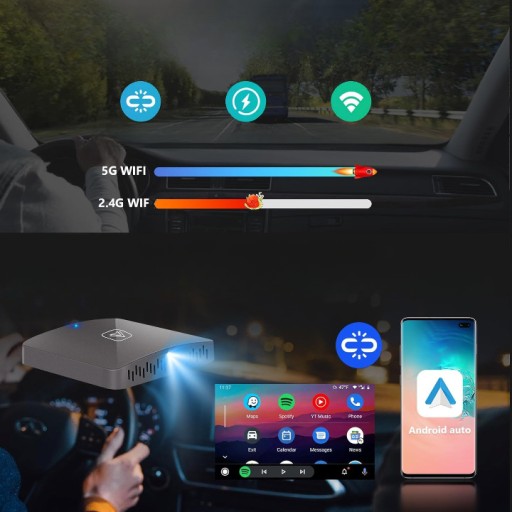 Carplay bezprzewodowy Adapter Bluetooth WIFI do Android Auto AI BOX