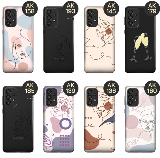 ETUI DO SAMSUNG GALAXY A33 5G WZORY CONTINUOUS LINE-ART KRESKA LINIE CASE
