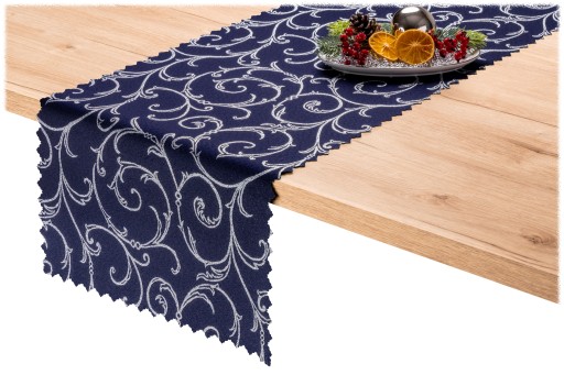 bieżnik DWUSTRONNY 40x300 DWUSTRONNY SREBRNY granat Tulipan