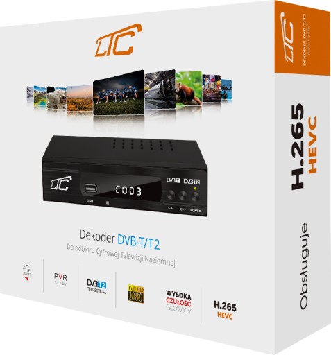 ДЕКОДЕР ЭФИРНОЕ ТВ-ТЮНЕР DVB-T2 H.265 HEVC FULL HD USB HDMI ПУЛЬТ ДИСТАНЦИОННОГО АККУМУЛЯТОРА
