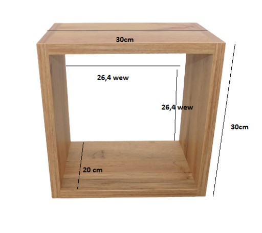 Szafka nocna DĄB WOTAN 30x30x20 Mały pokój książki