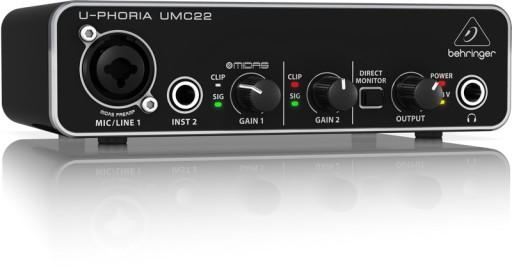 КОМПЛЕКТ ДЛЯ ДОМАШНЕЙ СТУДИИ BEHRINGER UMC 22 + MIC C1