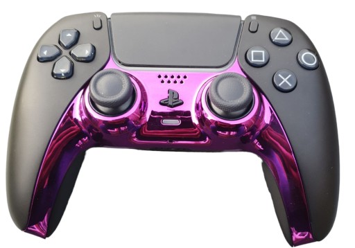 РОЗОВАЯ ГЛЯНЦЕВАЯ ВСТАВКА-ДЕКОР ПЕРЕДНЕЙ ПАНЕЛИ ДЛЯ PS5 PAD - РАСПРОДАЖА!