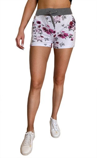 SZORTY bawełna krótkie SPODENKI FLOWERS 311K 36 S