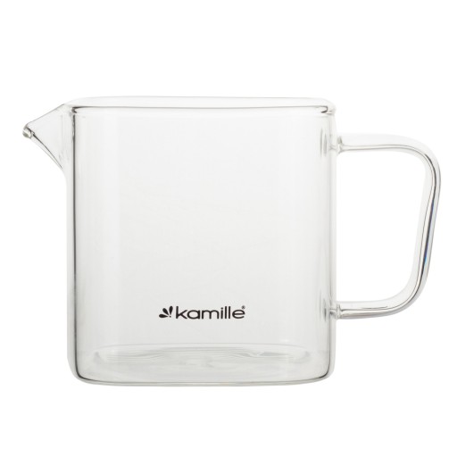 ZAPARZACZ 600 ml DZBANEK Szklany do HERBATY KAWY ZIÓŁ 0,6 L KAMILLE