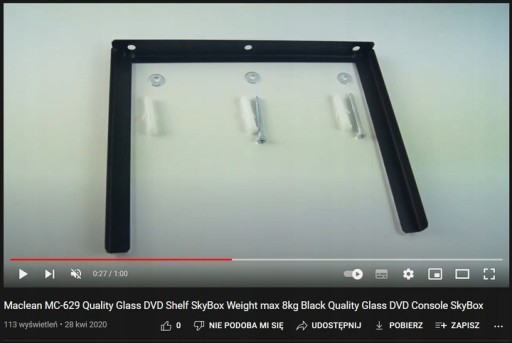 НАСТЕННАЯ ПОЛКА СТЕКЛЯННЫЙ ТЕЛЕВИЗОР LCD DVD АУДИО БЫДГОЩ