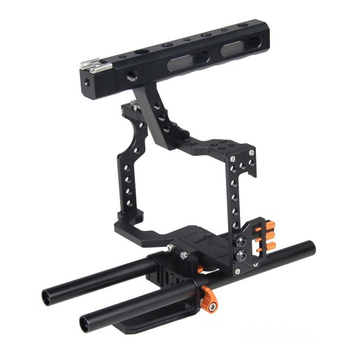 Алюминиевая клетка DSLR Rod Rig Camera Video + держатель