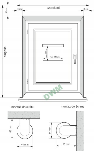 Рулонные шторы CLASSIC WALL fi25 80x260 большой выбор