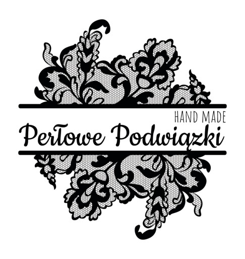 Podwiązka ślub haft biały i ecru różne dodatki