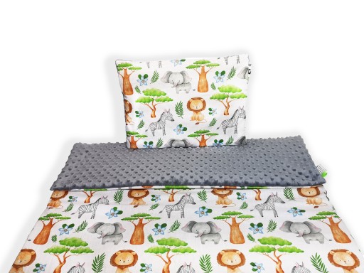 KOMPLET POŚCIELI MINKY+bawełna 75/100 kocyk KOŁDERKA +PODUSZKA 30/40 LILO