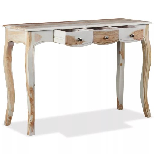 Стол-консоль с 3 ящиками, дерево Шишем, 110x40x76 см