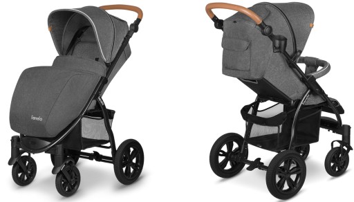WÓZEK SPACEROWY LIONELO ANNET TOUR FOLIA UCHWYT STONE CARAMEL