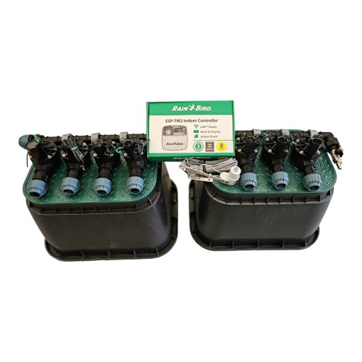 Zestaw Rain Bird HV 7 sekcji z kompresorem Sterownik TM2 Czujnik RSD PE 25