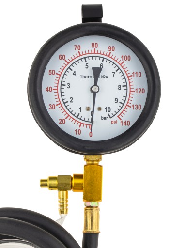 TESTER MIERNIK CIŚNIENIA PALIWA WTRYSK BENZYNY MAX 0 -10 BAR 0 -140 PSI