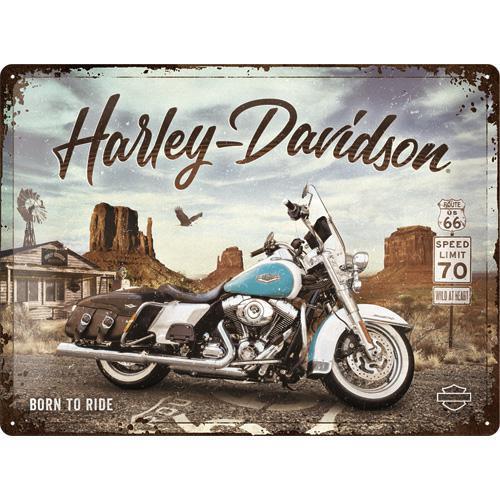 Вывеска HARLEY-DAVIDSON ROUTE 66 металл 30х40