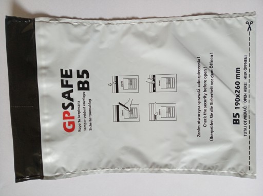 Koperty bezpieczne B5 500 szt. białe