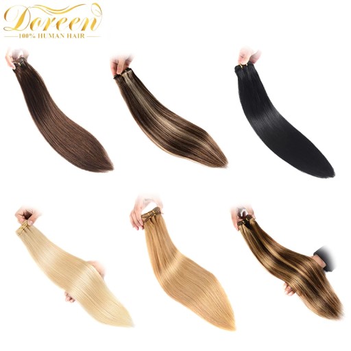 Doreen 100% Human Hair bundles Brazilian Straight Hair Weaves Weft