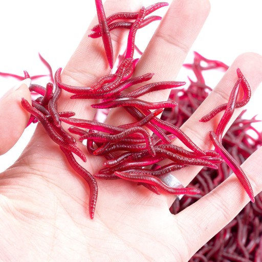 Искусственные черви RED EARTHWORTH Dendrobena DUNGEON 3,5см 100х