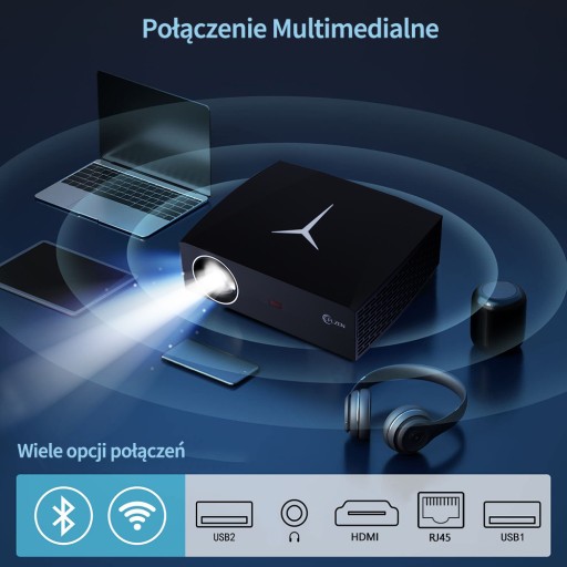 FULL HD 1080P Projektor WiFi Rzutnik Android FLZEN