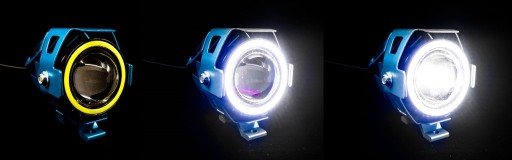 2x LED Halogeny motocyklowe lampy reflektory quad