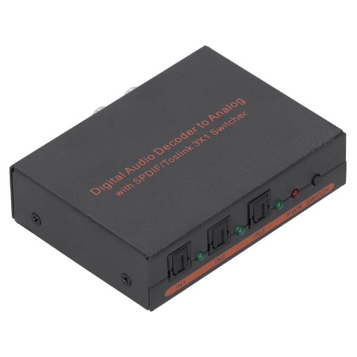 3x1 оптоволоконный цифровой аудиодекодер для преобразования spdif/av/rca