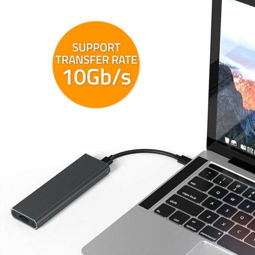 Qoltec Aluminiowa Obudowa | Kieszeń na dysk M.2 SSD | NVMe | PCIe | USB 3.1