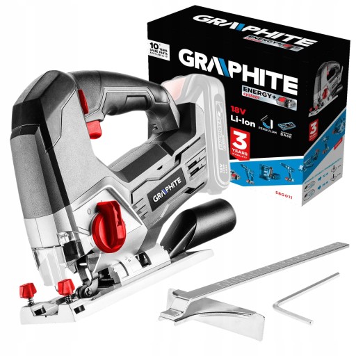 GRAPHITE WYRZYNARKA AKUMULATOROWA 58G011 DREWNA METALU 18V LI-ION ENERGY+