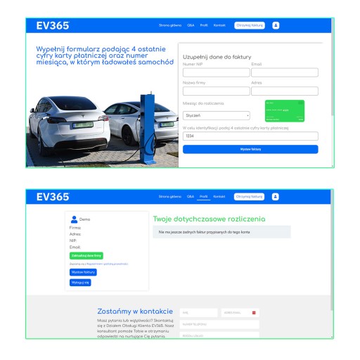 Зарядная станция EV365 AC3 2x22 кВт Nayax с экраном 55 футов