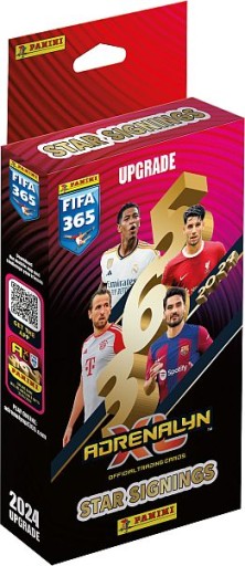 Футбольные карточки Panini Upgrade Edition FIFA 365 2024 с подписями звезд в блистерной упаковке