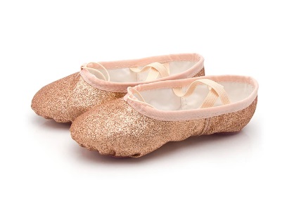 Туфли для танцев Ballerina Ballet, размер 39, золотой блеск
