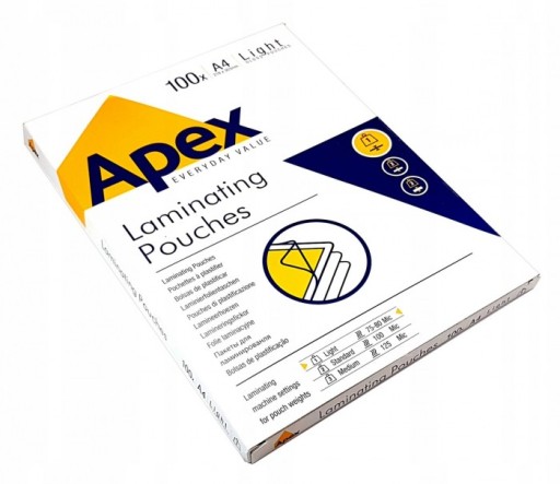 Пленка для ламинирования документов А4 75-80мк 100шт APEX