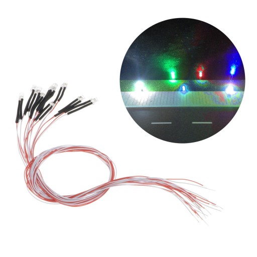 5X 10 шт. Готовые светодиоды 3 мм DC3V RGB Fast 5 шт.