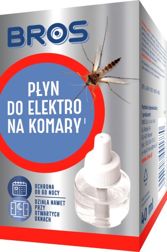 BROS Płyn do Elektro na Komary Biobójcze PRZECIW KOMAROM Ochrona 60 Nocy