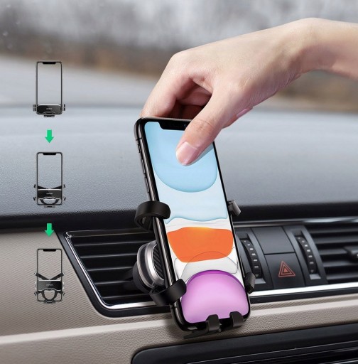 UGREEN UCHWYT DO KRATKI NA TELEFON + ŁADOWARKA DO ZAPALNICZKI USB / USB C