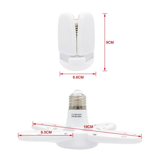 Гаражный светильник Mini LED 38W 6000LM 6500K белый