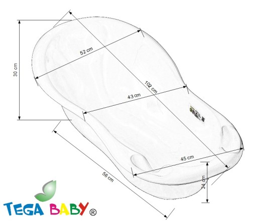 Детская ванночка Tega Baby 102см DOG CAT синяя с пробкой