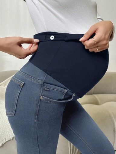 SHEIN MATERNITY SPODNIE JEANSOWE NIEBIESKIE M 551