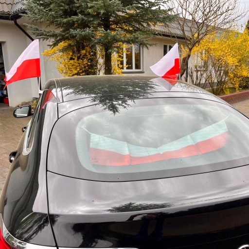 FLAGA POLSKI POLSKA na AUTO Samochód |6 Elementów| ZESTAW na EURO 2024