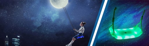 Детские качели со светодиодной подсветкой, светящееся сиденье для детей 4160