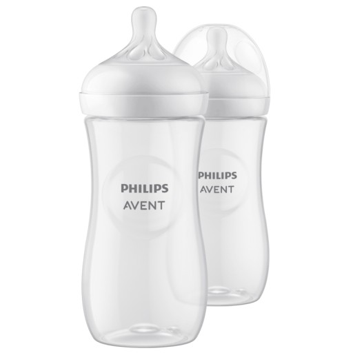 AVENT Philips Набор 2 бутылочки по 330 мл Natural Response с соской Fast от 6 месяцев